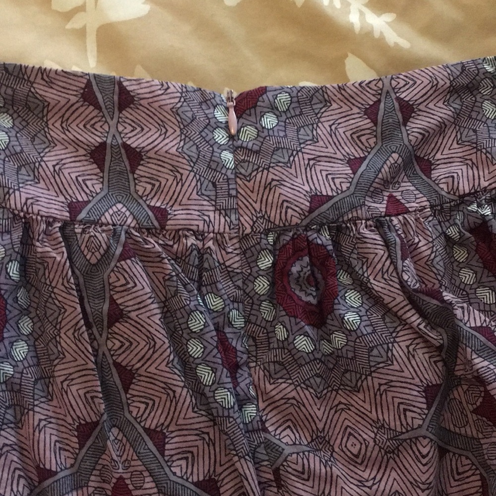 MIMI CHICA skirt pockets purple design w/cream SM - Picture 5 of 5